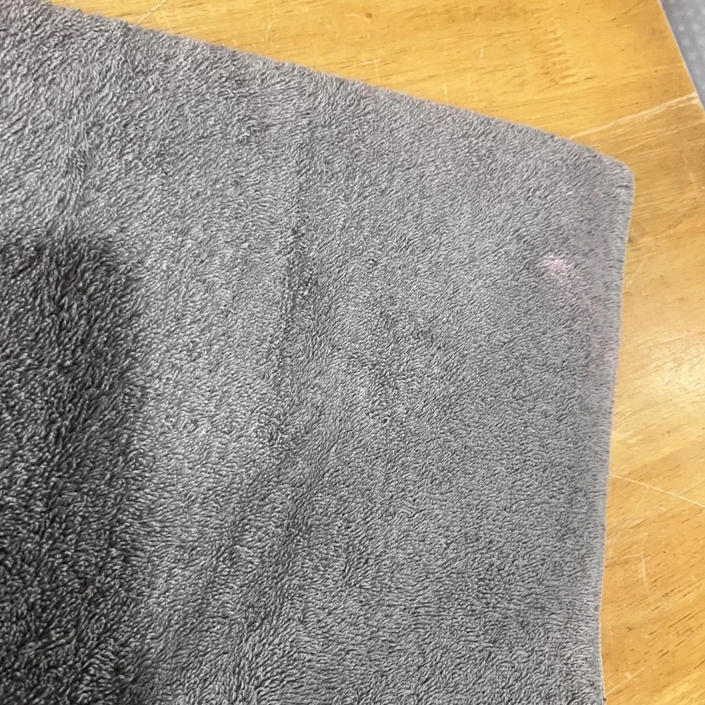 Ralph Lauren Brown Cotton Bath Towel Vtg Made in USA Dobby Border 52x31